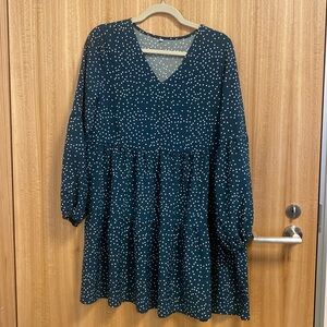 Green polka dot dress
